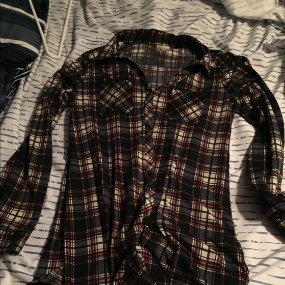 Long navy flannel - Picture 1 of 1